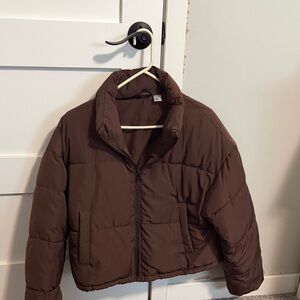 H&M Chocolate Brown Puffer Jacket